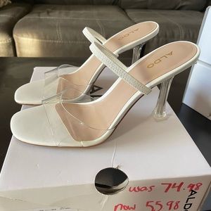 Aldo white heel